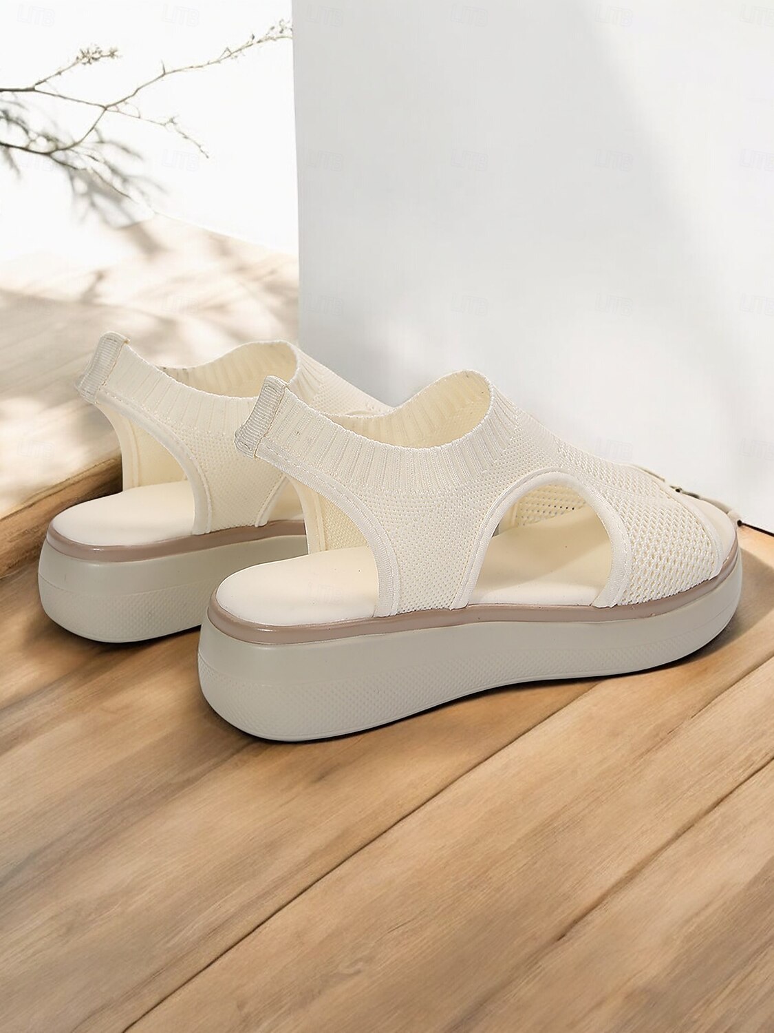 Women's Breathable Knit Slip-On Platform Sandals – Casual Open-Toe Comfort Footwear for Summer walking, Casual Outings and Travel 2025 - $19.99 –P7
