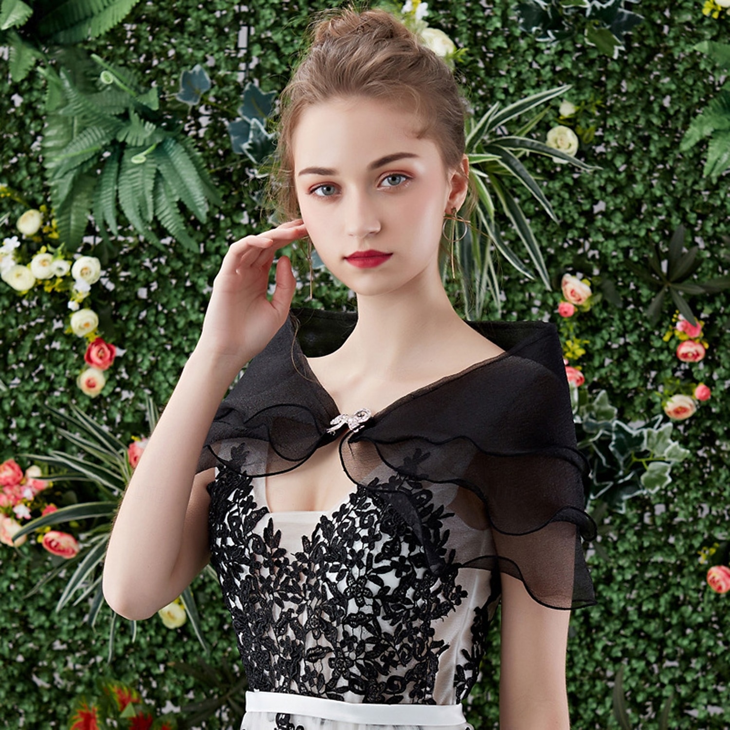Shawls Women's Wrap Bolero Shrug Coats / Jackets Elegant Sun Protection Short Sleeve Chiffon Wedding Wraps With Pure Color For Formal Spring & Fall dress to impress 2025 2025 - $6.99 –P3