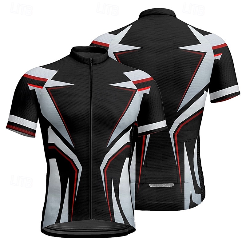 Муж. Велокофты Геометрический принт С короткими рукавами Велоспорт Футболка Футболка Джерси с 3 задними карманами Горные велосипеды Быстровысыхающий Анатомический дизайн Фитиль Дышащий Виды спорта 2025 - $25.99 –P4