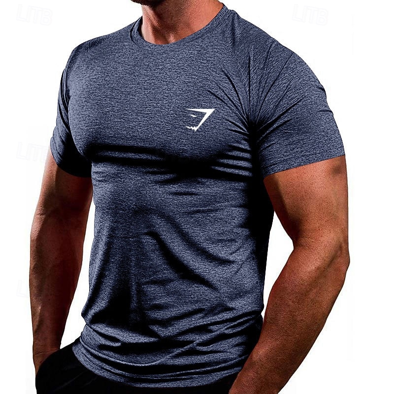 Voor heren T-shirts Shirt met korte mouwen T-shirt Korte mouw Ronde hals Zomer Opdrukken Modieus Ontwerper Snel Drogend Vakantie Straat Uitgaan Zwart Wit Donker Marine Top T-shirt voor mannen 2025 - $19.99 –P8