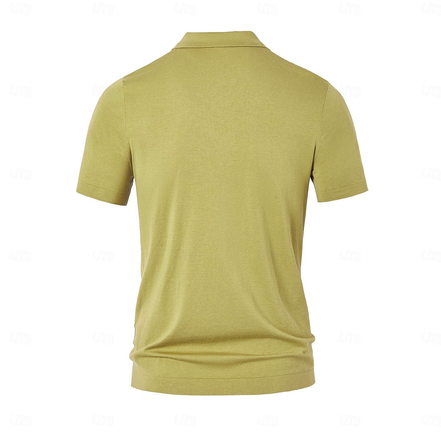 Herren Poloshirt aus Seide, Leinen und Baumwolle, Strick, Polopullover, Business, Casual, Revers, Kurzarm, formell, einfarbig, Patchwork, Knöpfe, Sommer, Schwarz, Braun, Grün, Dunkelgrau, Dunkelkaffee 2025 - $49.99 –P3