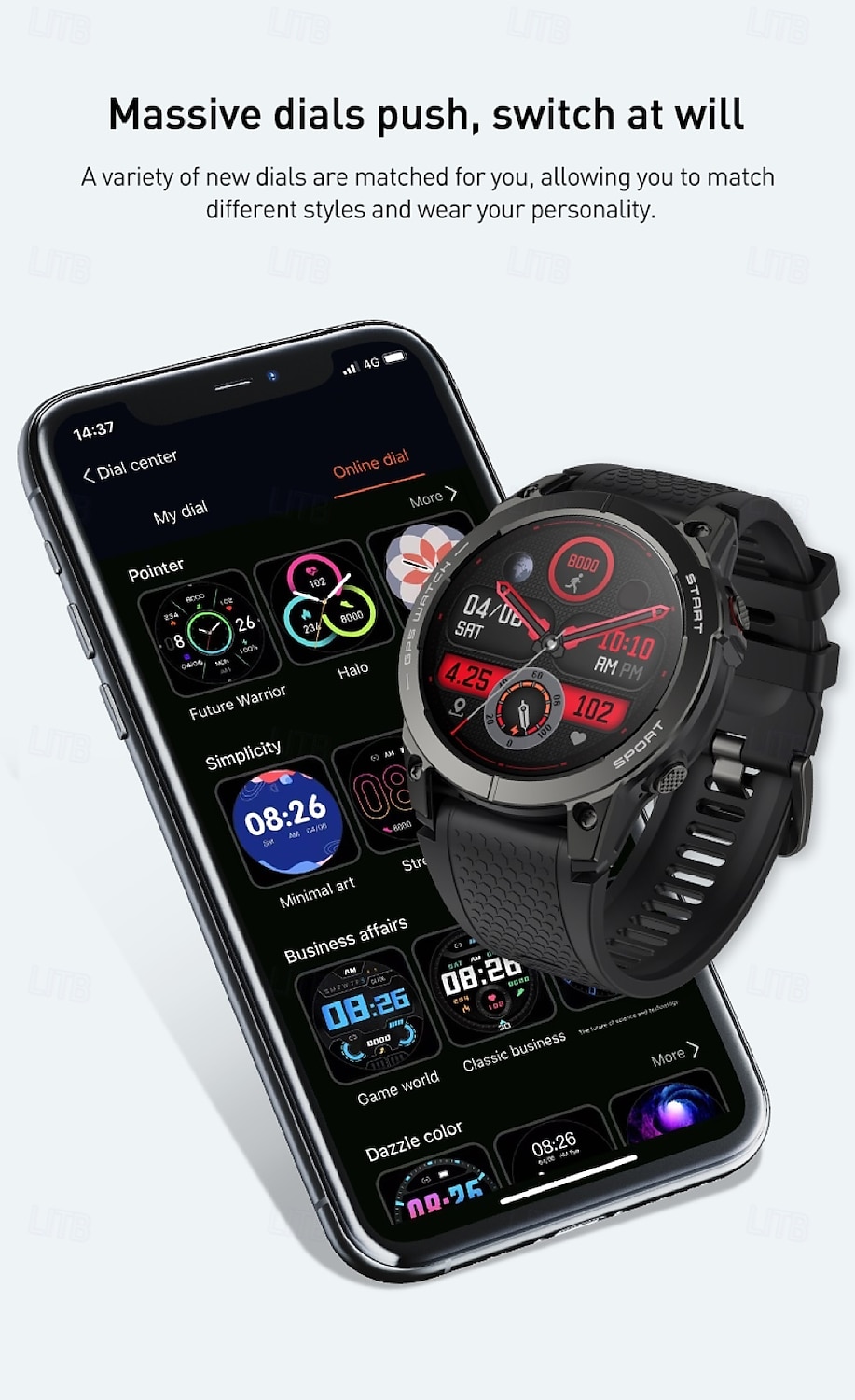 696 S53 Smart Watch Fitness Tracker ECG PPG Bluetooth Belherinnering Android iOS IP67 48mm 1,43 2025 - $99.99 –P4