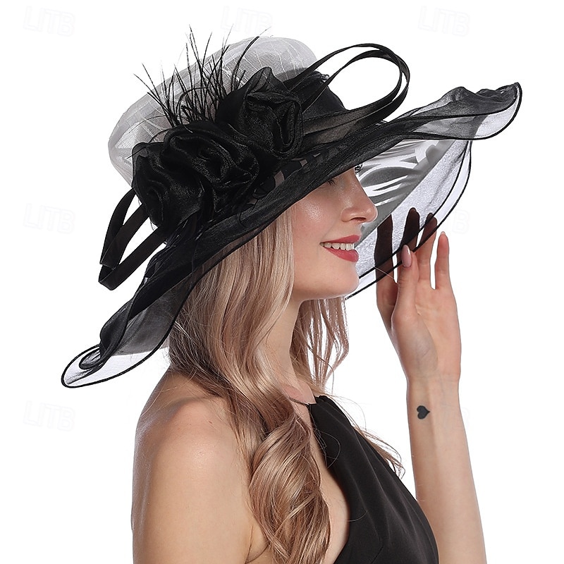 1950-es évek Retro Vintage Derby Kalap Egyházi Kalap Kentucky Derby Kalap Úrnő Nemes Asszony Női Valentin-napi Derby Ascot Lóverseny Fesztivál Felnőtt Kalap Tavasz  Nyár 2026 - $50.99 –P10