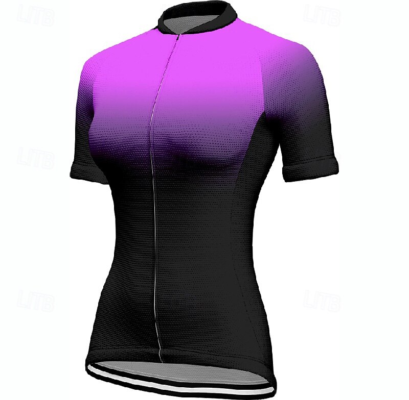 Women's Cycling Jersey Short Sleeve Bike Tee Tshirt Jersey with 3 Rear Pockets Mountain Bike MTB Breathable Quick Dry Anatomic Design Wicking Yellow Pink Red Gradient Sports Clothing Apparel 2025 - $23.99 –P6