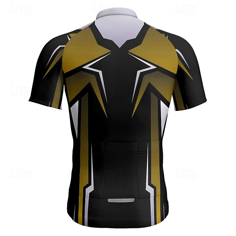 Bărbați Jersey de ciclism Manșon scurt Bicicletă Tricou Tee Jerseu cu 3 buzunare spate Ciclism montan Respirabil Uscare rapidă Proiectare anatomică Wicking Galben Rosu Albastru Sport Îmbrăcăminte 2025 - $25.99 –P14
