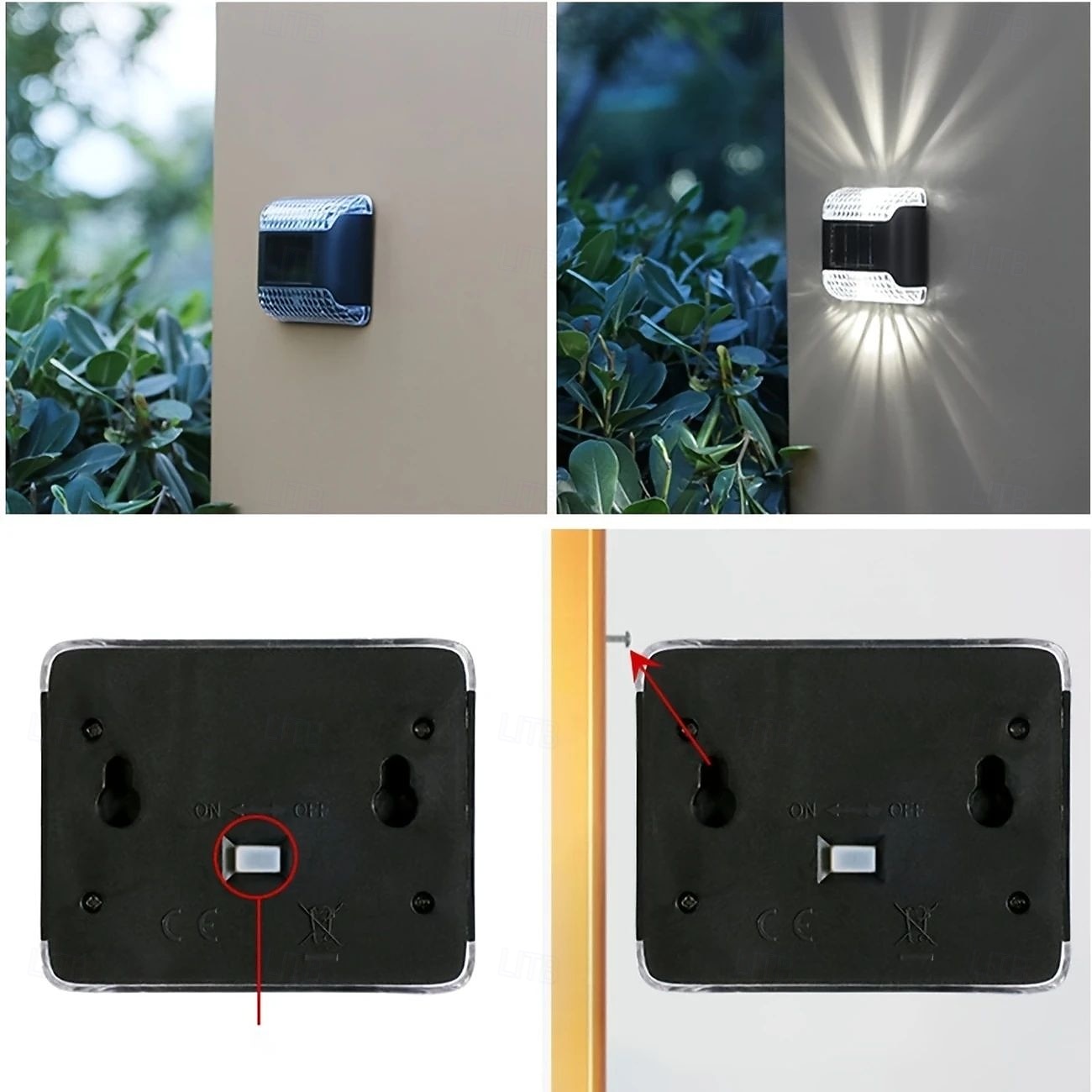 4 τεμ led ηλιακά φωτιστικά τοίχου εξωτερικού χώρου φωτιστικό φράχτη πάνω-κάτω φωτιστικό φωτιστικό τοίχου αδιάβροχο εξωτερικού χώρου αυλή κήπου ατμόσφαιρα τοπίου διακοσμητικά φώτα 2026 - $15.99 –P8