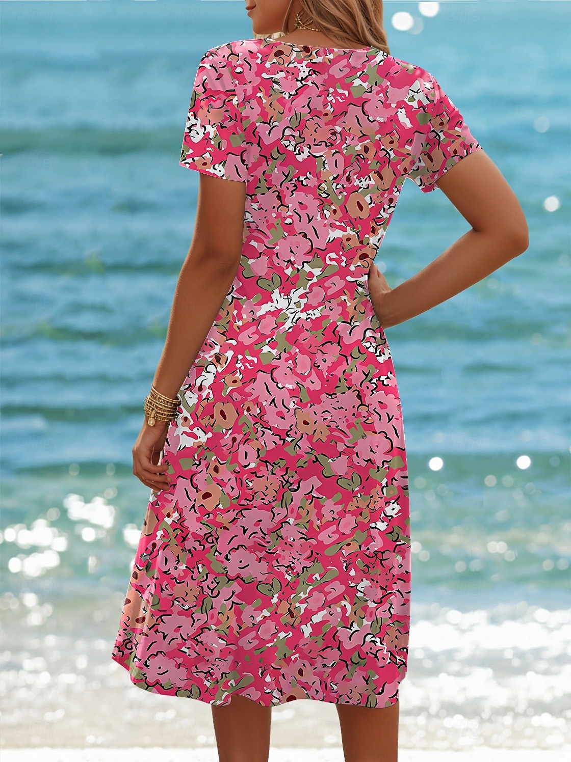 Kobieca Sukienka Mini Sukienka A Linia Sukienka T-Shirt Sukienka Tee Sukienka Sundress Sukienka Letnia Sukienka Casual Wakacje Codzienna Plażowa Regularna Dobrana Kwiatowy Graficzny Krótki Rękaw 2025 - $23.99 –P2