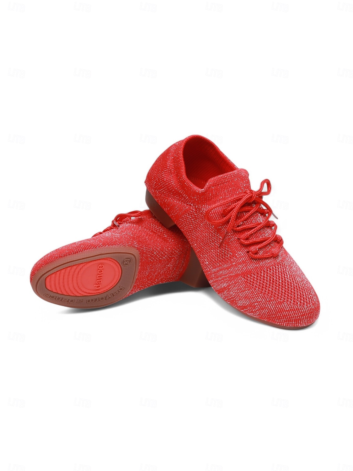 sapatos de dança femininos de malha rosa com cadarço e salto baixo – sapatos confortáveis casuais e de salão de 2025 por $26.99 –P7