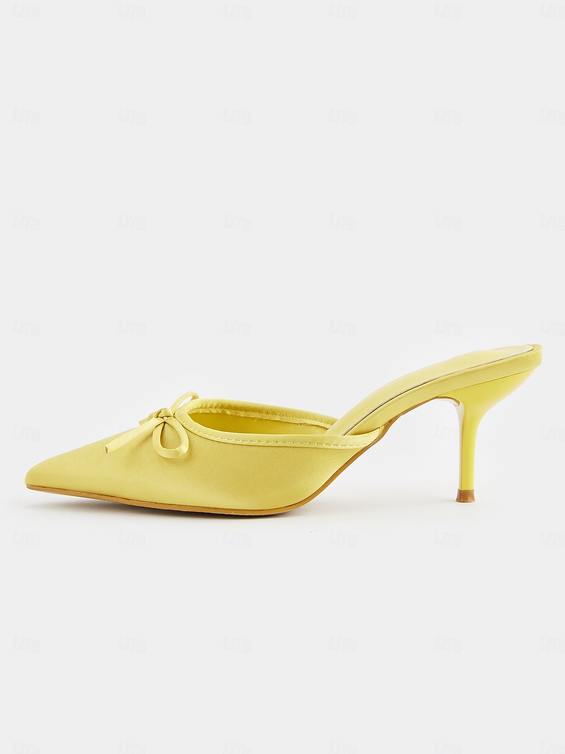Escarpins à talons aiguilles en satin bordeaux pour femme – mules à bout pointu avec nœud pour des rendez-vous chics et des tenues quotidiennes de 2025 ? $34.99 –P1