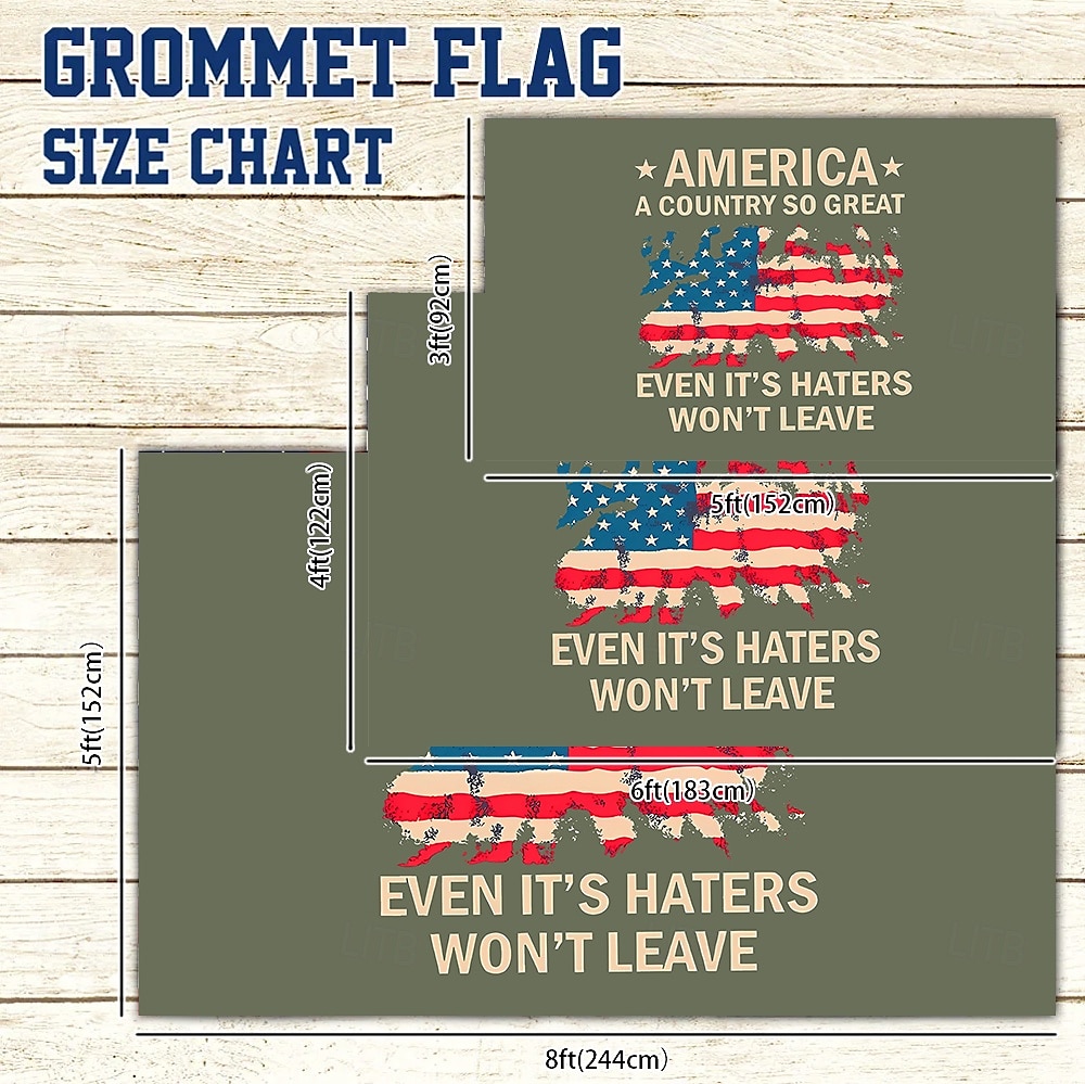 Steag patriotic 4 iulie Exterior Interior cu gromete Ziua Independenței Decoruri pentru curte și grădină americană Banner semn de sărbătoare 2025 - $10.49 –P14