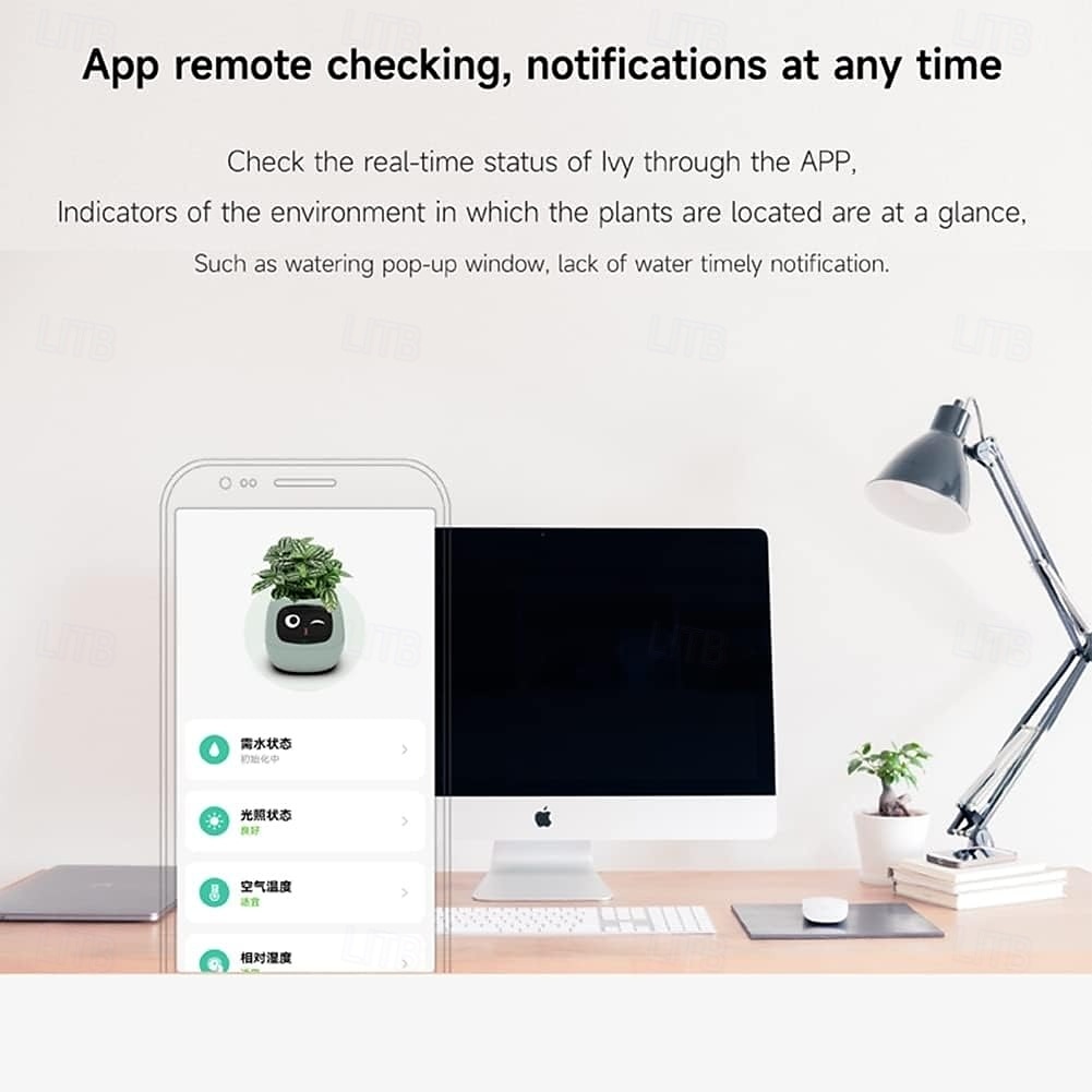 1 PCS Smart Flowerpots, Smart Pet Planter, Ai Planter, Intelligent Flowerpots, Multiple Expressions, 7 Smart Sensors, and Ai Chips Make Raising Plants Easy and Fun for Living Room, Plant-Free 2025 - $184.99 –P11