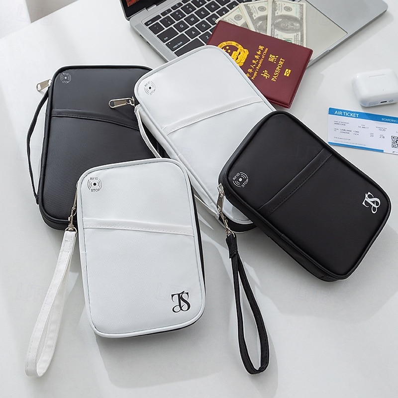 Portapassaporto anti-RFID per viaggi, organizer impermeabile per documenti da viaggio, custodia antifurto per passaporti, portafoglio da viaggio per documenti e carte del 2025 a $10.99 –P3