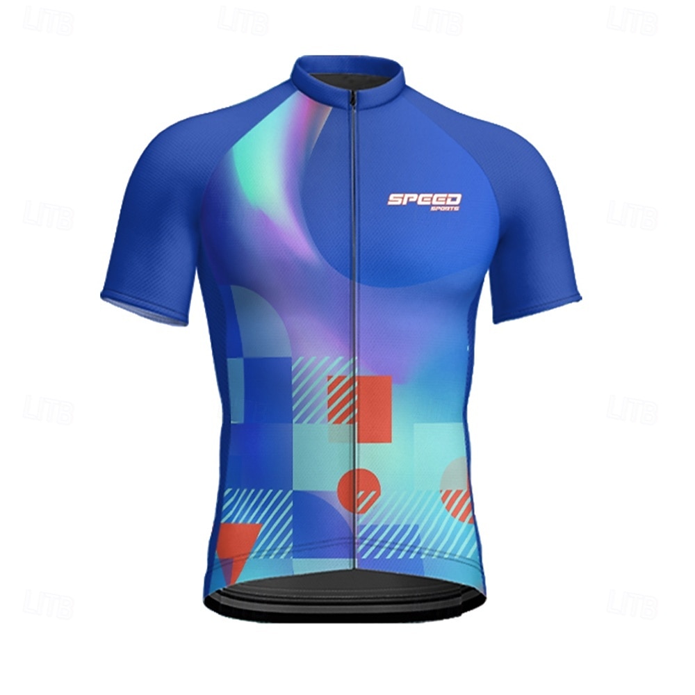 Męskie Koszulka rowerowa Krótki rękaw Rower Tee Tshirt Dżersej z 3 tylnymi kieszeniami Kolarstwo górskie Oddychający Szybkie wysychanie Anatomiczny kształt Odprowadzające wilgoć Burgundowy Granatowy 2025 - $28.99 –P13