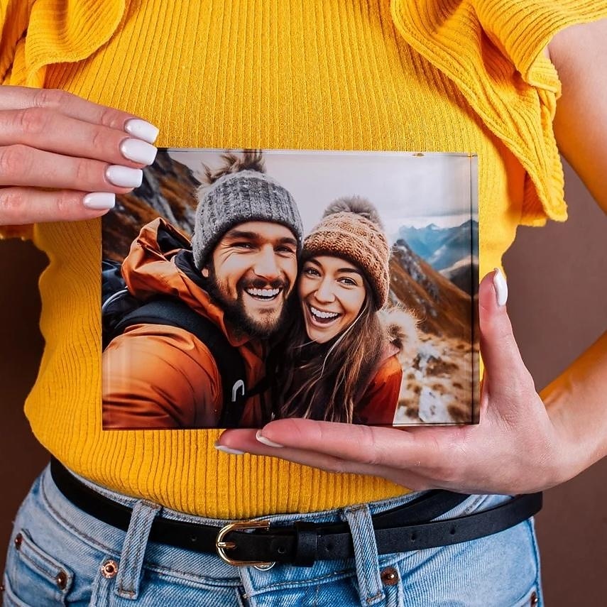 Personalized Photo Block Acrylic Glass Photo Block Custom Acrylic Block Photo Crystal Wedding gift Birthday Father's Day Weddings 2025 - GBP £14 –P3