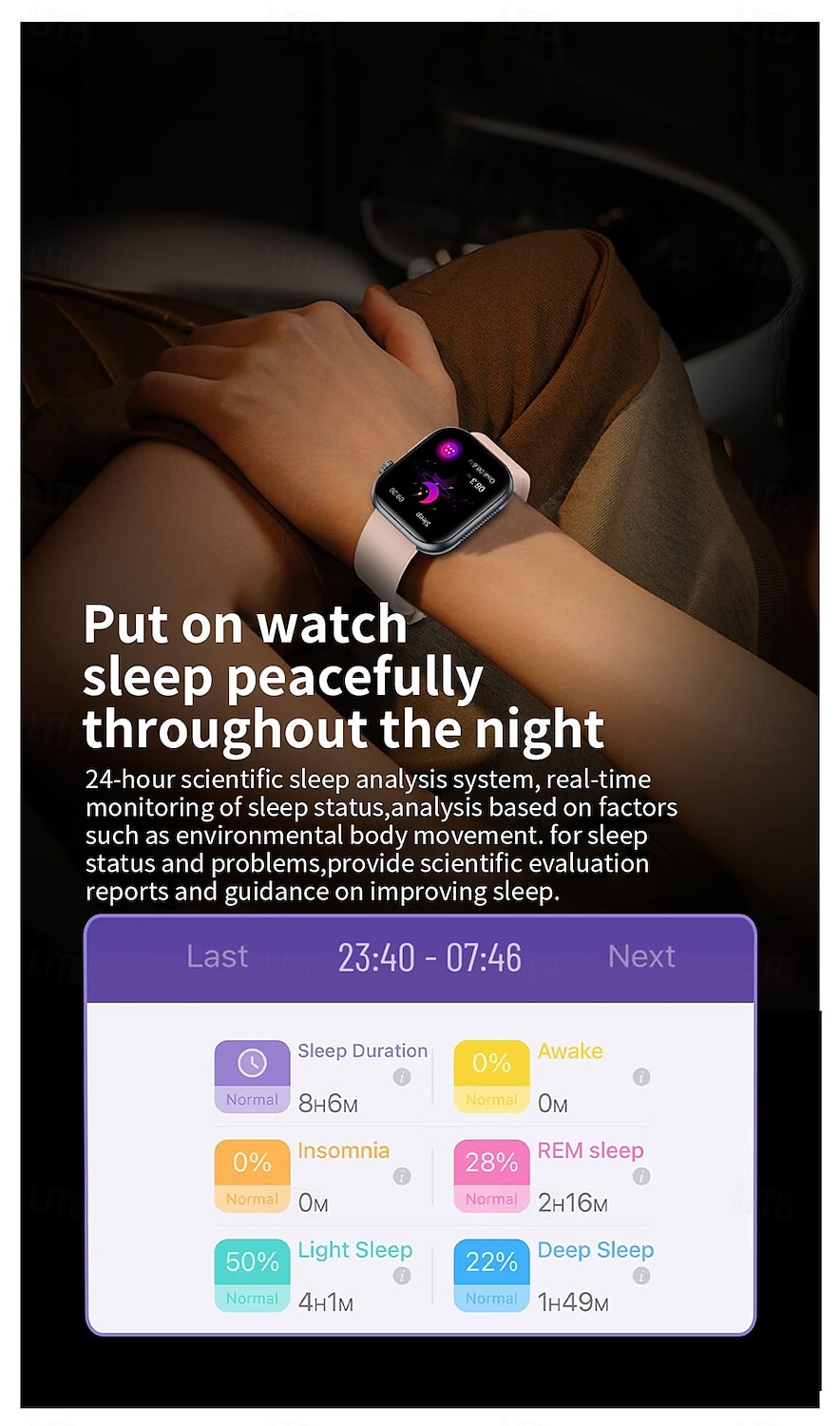 iMosi ET587 Smart Watch 1.96 inch Smartwatch Fitness Running Watch Bluetooth ECG+PPG Temperature Monitoring Pedometer Compatible with Android iOS Women Men Hands-Free Calls Waterproof Media Control 2025 - $72.99 –P9