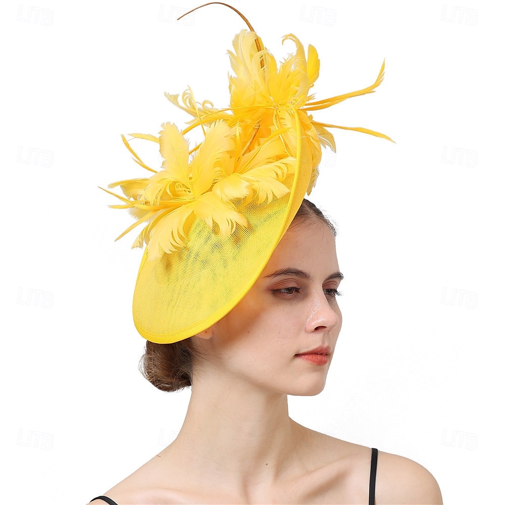 Elegante Tocados Sombrero Fascinators Fascinador Dama Disfraz Mujer derby Fiesta de Boda Pañuelo Adulto Sombrero Primavera verano 2026 - $43.99 –P18