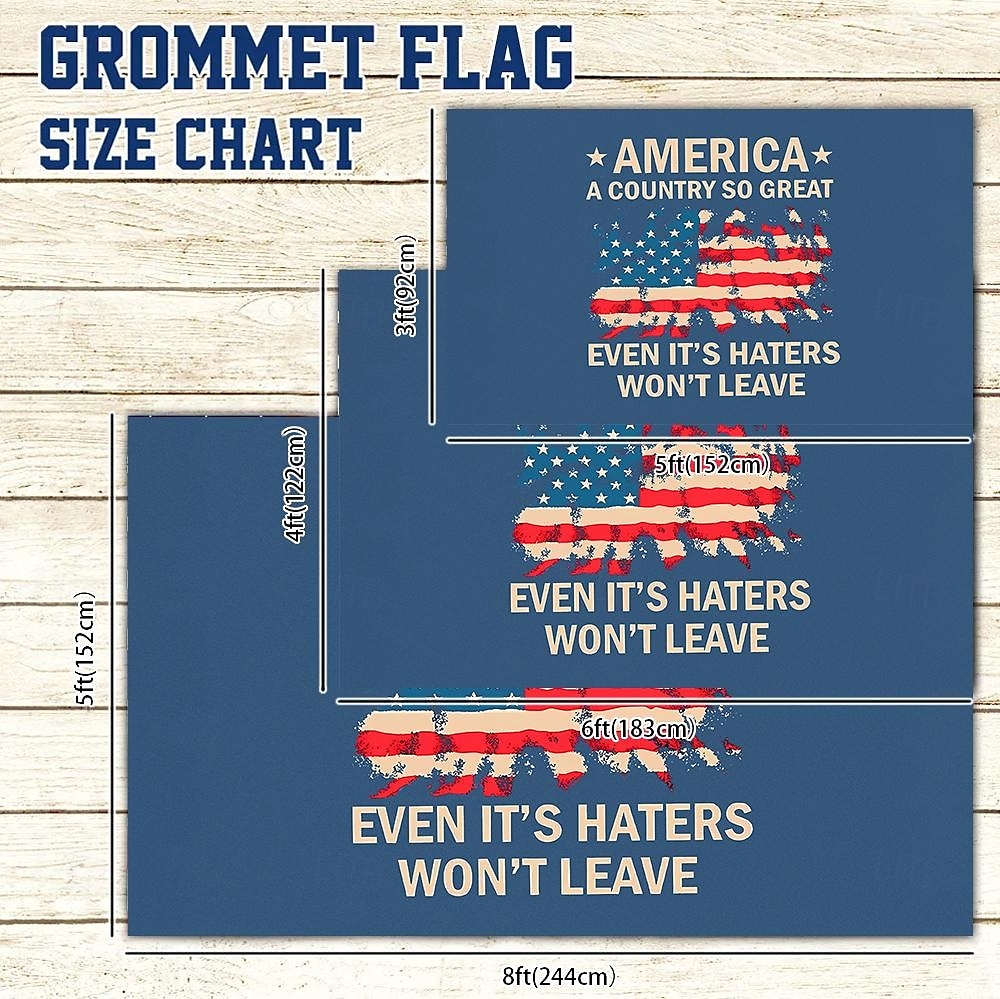 Steag patriotic 4 iulie Exterior Interior cu gromete Ziua Independenței Decoruri pentru curte și grădină americană Banner semn de sărbătoare 2025 - $10.49 –P10