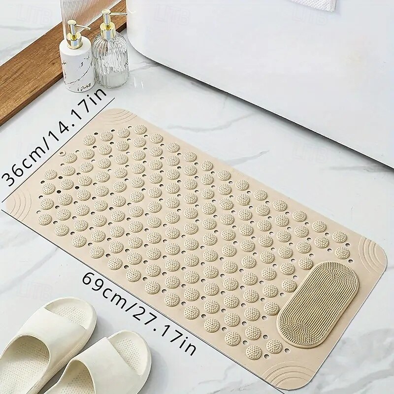 1 tappetino antiscivolo in gomma per il bagno - tappetino per piedi da doccia con fori di drenaggio &ventose - per bagno cucina lavanderia &camera da letto - adatto a superfici bagnate - regalo del 2025 a $15.99 –P4