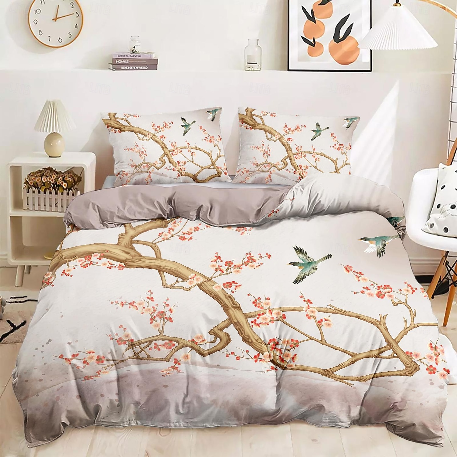 Spring Humming Bird Duvet Cover Set 100% Cotton Soft and Breathable Bedding Featuring Prints Lightweight and Durable Quilt Cover Comfortable for All Seasons Easy to Care 2025 - $60.99 –P4