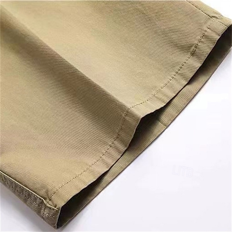Herren Schicke Shorts Arbeitsshorts Kurze Golfhosen Tasche Einfach Komfort Atmungsaktiv Knielang Outdoor Geschäft Sport Lässig Schwarz Khaki 2026 - $17.99 –P3
