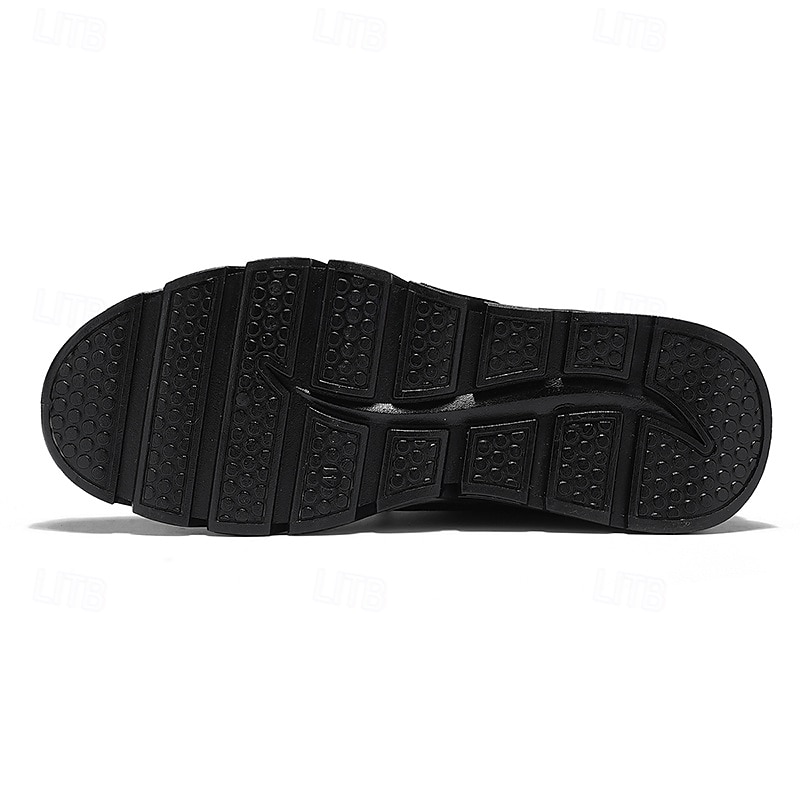 Robuste Outdoor-Schuhe für Herren in Hellbraun und Schwarz, langlebige Kunstlederkonstruktion mit Zickzack-Sohle für verbesserten Halt 2025 - GBP £20.65 –P7