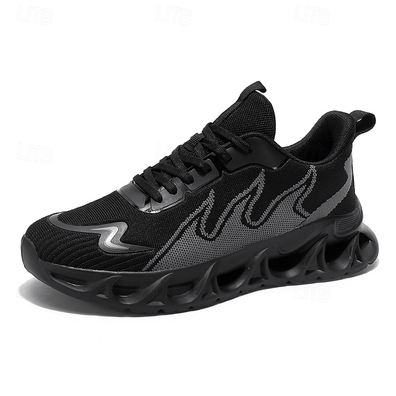 Sportliche Herren-Sneaker, auffälliges Flammen-Design in Schwarz und Rot, Sportschuhe zum Laufen und fürs Fitnessstudio 2026 - $34.99 –P5