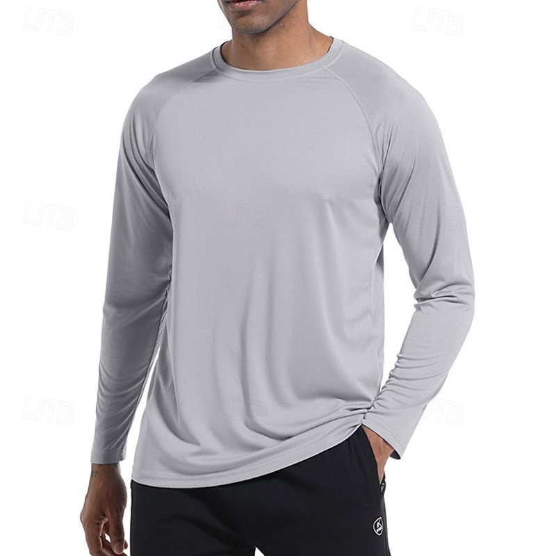 Per uomo Maglietta Camicia a Maniche Lunghe Manica Lunga Girocollo Estate Primavera Semplice Moda Designer Essenziale Classico Vacanza Streetwear Uscire Nero Bianco Azzurro cielo Maglietta Top per del 2025 a $14.99 –P9