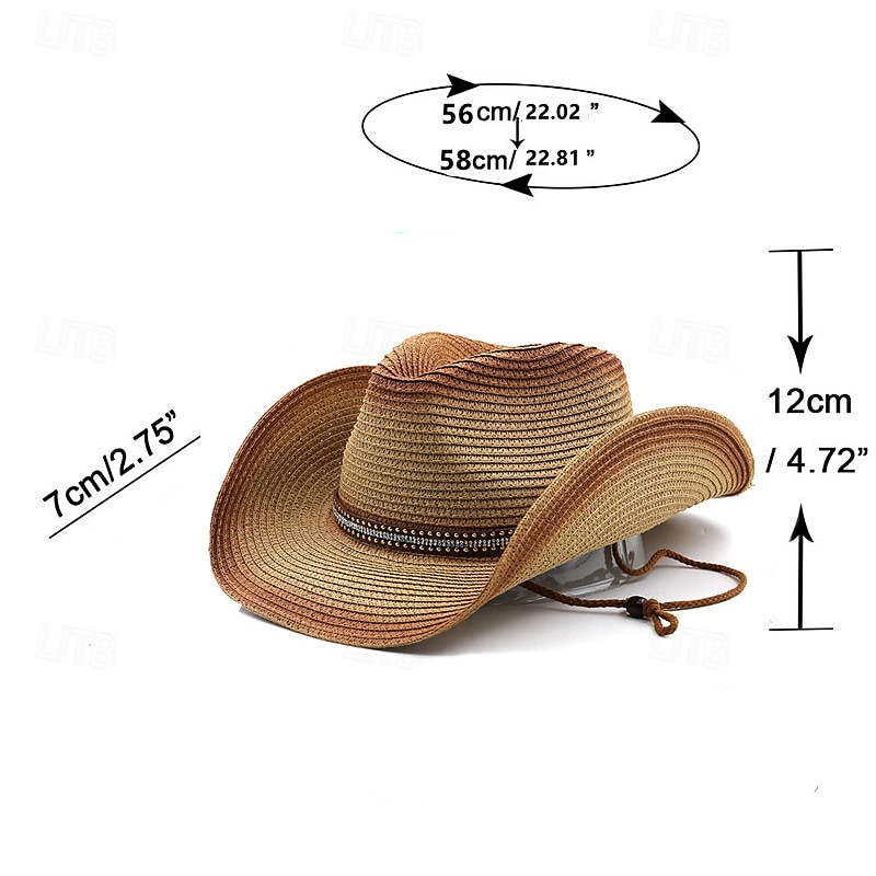 Męskie Kapelusz Kowbojski kapelusz Kapelusz Fedora Trilby Czarny Czerwony Lina słomiana Styl vintage Moda 18 wiek Codzienny Impreza tematyczna Jednolity/zwykły kolor Filtr przeciwsłoneczny Cosplay 2026 - $24.99 –P12