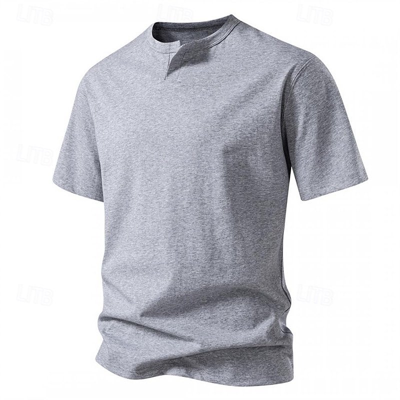 Herr T-shirt T-shirts Kortärmad tröja T-tröja Kortärmad V-slits Sommar Slät Mode Designer Grundläggande Klassisk Semester Gata Utekväll Svart Vit Ljusgrå Topp t-shirt för män 2025 - $29.99 –P6