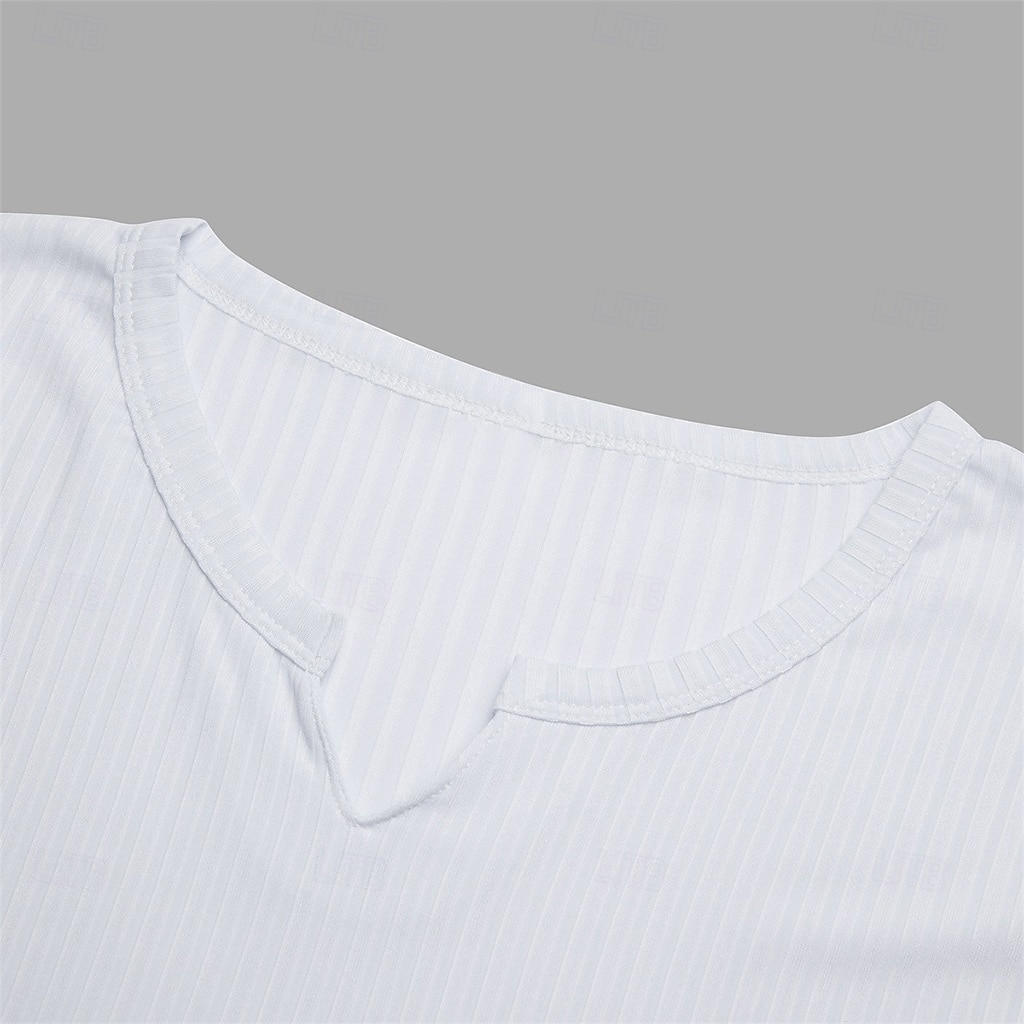 Per uomo Maglietta Maglietta a Maglia a Coste Camicia a Maniche Lunghe Manica Lunga Scollo a V Estate Semplice Striscia di Fossa Moda Designer Essenziale Lavoro a maglia Vacanza Streetwear Uscire del 2025 a $10.49 –P2