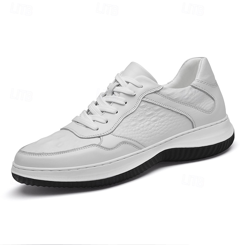 klassische weiße Leder-Sneaker für Herren mit dezenten Nähten – vielseitiges Schuhwerk für den Alltag und Freizeitausflüge 2025 - $64.99 –P1