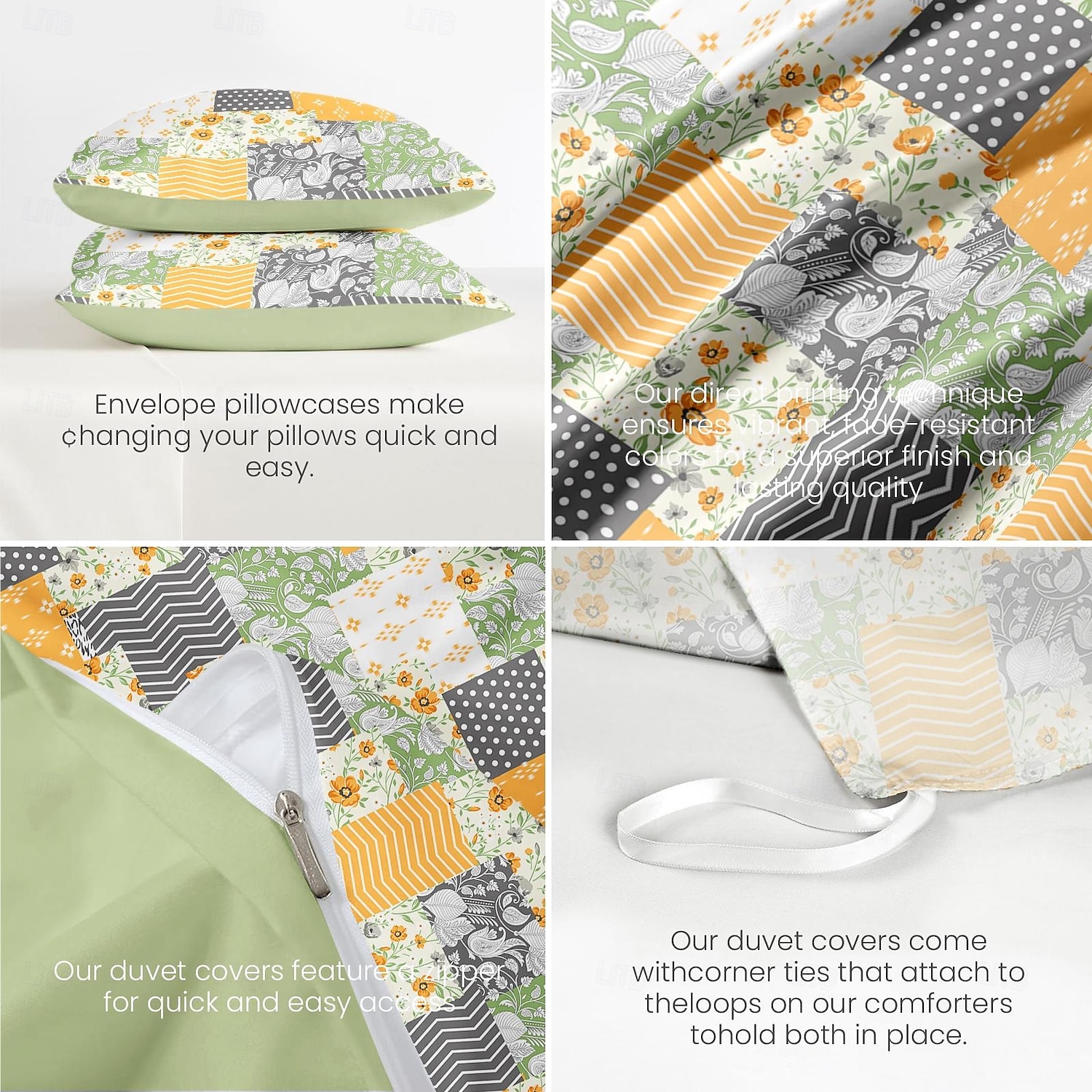 Housse de couette patchwork floral taille double ensemble de literie en coton ensembles de lit housse de couette couette douce légère avec 2 taies d'oreiller pour l'été le printemps de 2025 ? $60.99 –P3