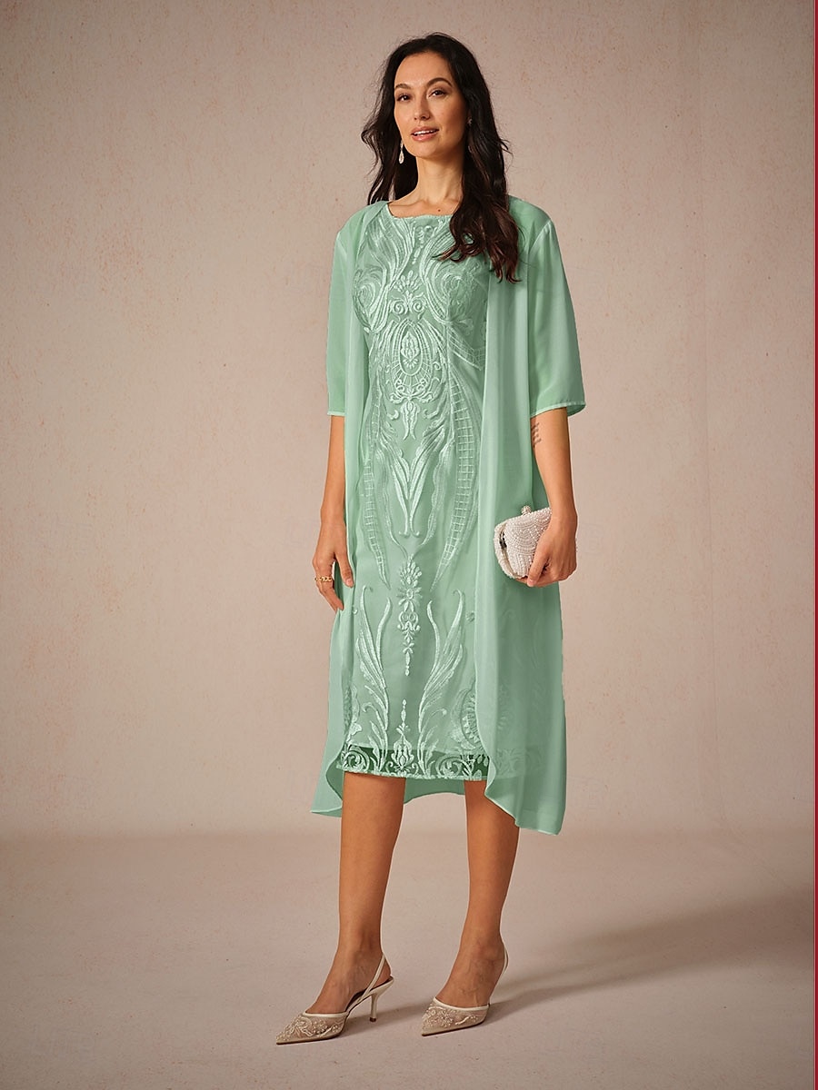 Women's Chiffon Cover-Up Jacket Solid Color Elegant Stylish Half Sleeve Sage Green Summer Spring 2025 - $29.99 –P3