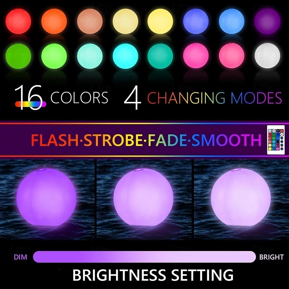 20/40 cm LED Ball Light with Remote Waterproof LED Globe Light Glowing Mood Lamp Dimmable 16 RGB Colors Night Light for Home Garden Patio Pool Party Decor 2026 - $29.99 –P3