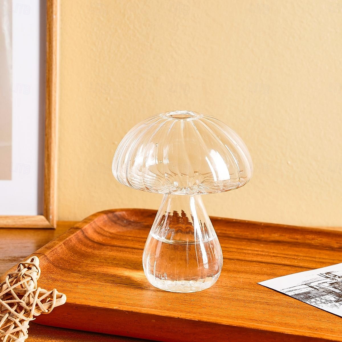 gjennomsiktig glass soppformet vase, innendørs bordplate blomsteroppsatsbeholder, koselig midtpunkt for hjemmet og spisestuen, egnet for blomster, grønne planter og hydroponisk dekor 2025 - $8.99 –P8