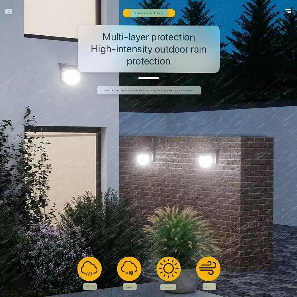 1 st. zonne-buitenlamp wandlamp binnenplaats balkon decoratie buiten waterdichte patio lamp huis tuin lay-out hek omgevingslicht 2025 - $53.99 –P8