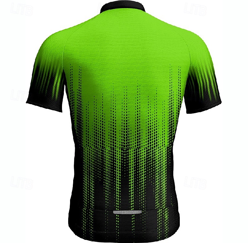 Bărbați Jersey de ciclism Manșon scurt Bicicletă Tricou Tee Jerseu cu 3 buzunare spate Ciclism montan Respirabil Uscare rapidă Proiectare anatomică Wicking Negru Rosu Bleumarin Gradiant Sport 2025 - $20.79 –P2