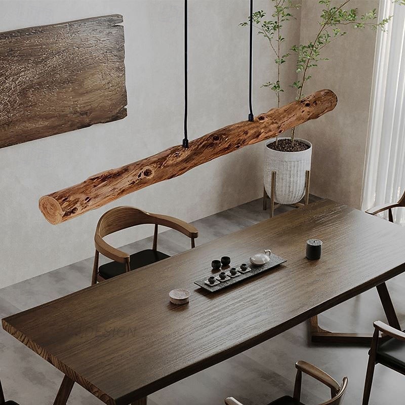 80 cm Design Lanternă Lumini pandantiv Lemn Lemn Pictate finisaje Epocă LED 110-120V 220-240V 2025 - $449.99 –P4