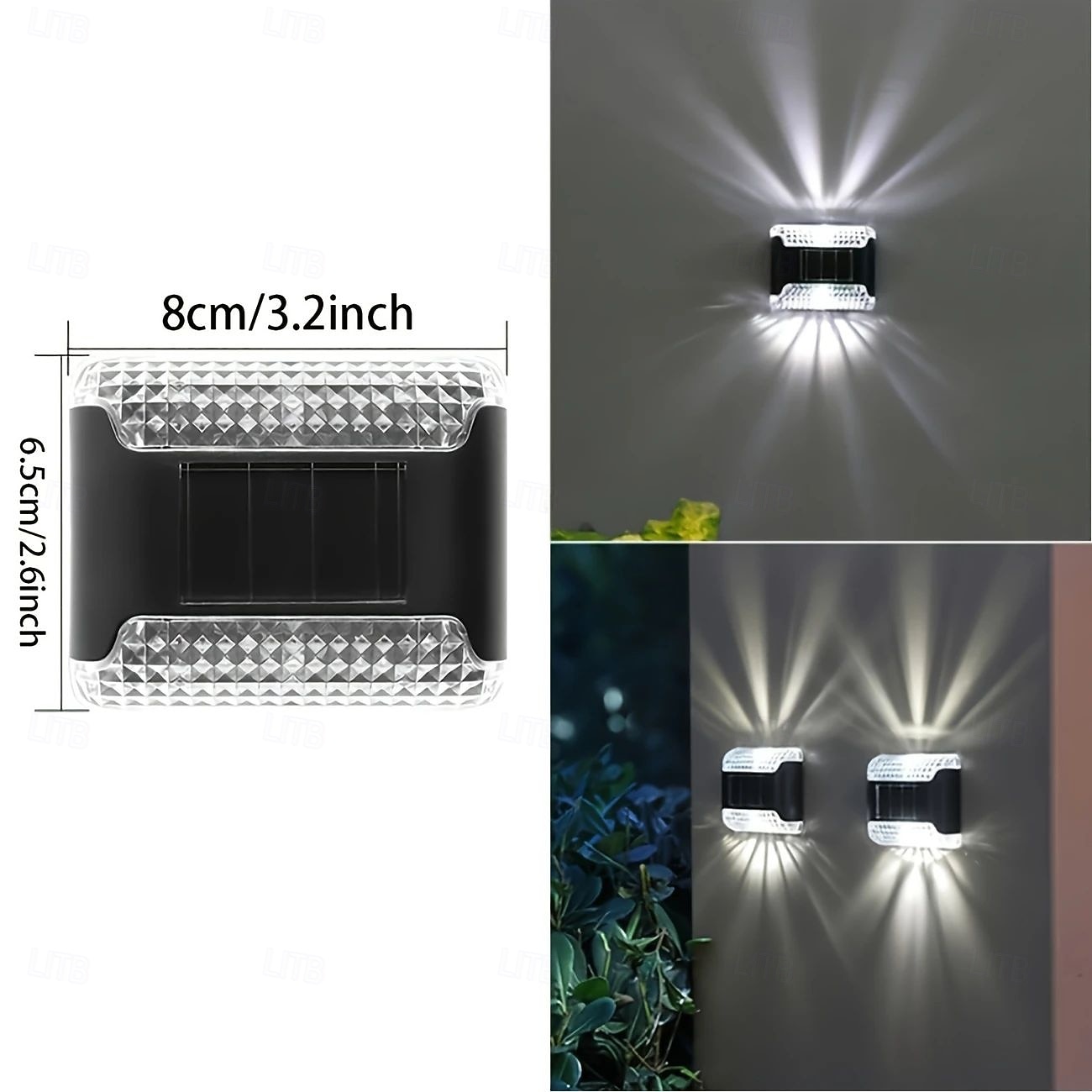 4 τεμ led ηλιακά φωτιστικά τοίχου εξωτερικού χώρου φωτιστικό φράχτη πάνω-κάτω φωτιστικό φωτιστικό τοίχου αδιάβροχο εξωτερικού χώρου αυλή κήπου ατμόσφαιρα τοπίου διακοσμητικά φώτα 2026 - $15.99 –P9