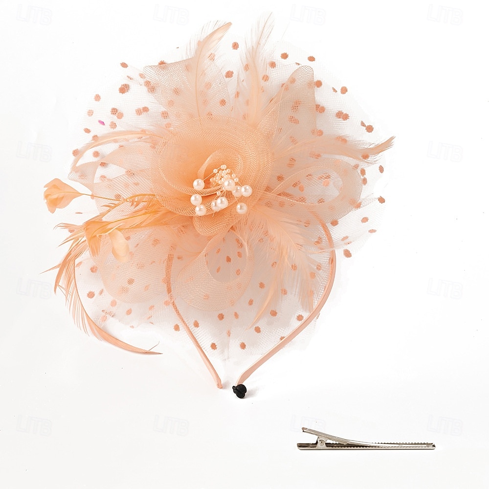 Peça para Cabeça Tule Penas Casamento Festa de Noite Elegante Casamento Com Penas Capacete Chapéu de 2025 por $12.99 –P11