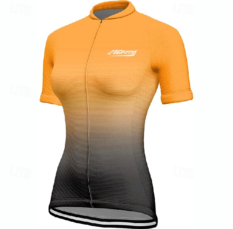 Per donna Maglia da Ciclismo Sfumatura Manica Corta Bicicletta Maglietta Maglia con 3 tasche posteriori Mountain Bike MTB Asciugatura Rapida Design Anatomico Assorbente Traspirante Gli sport Giallo del 2026 a $27.99 –P5