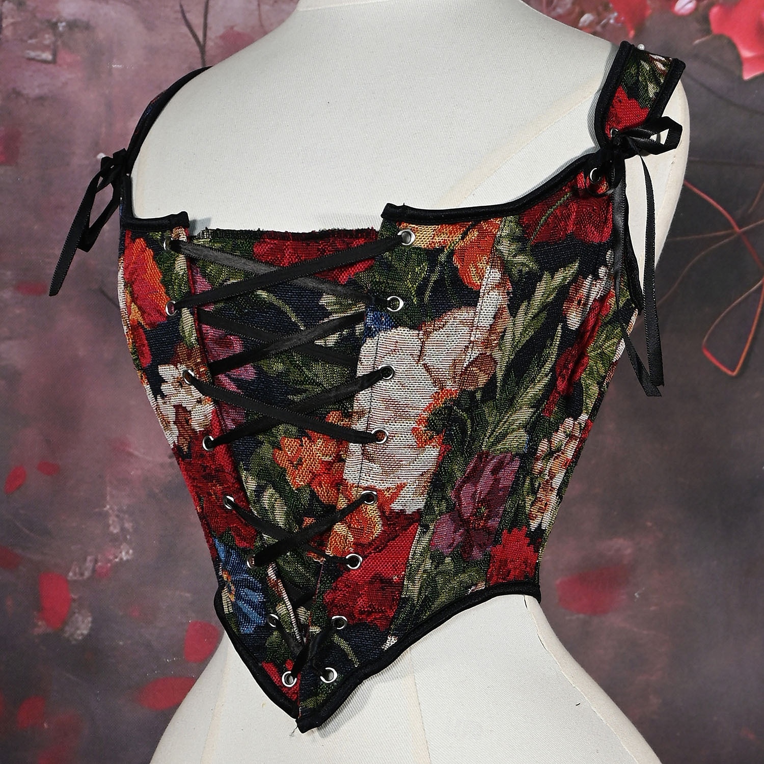 Retró Középkori Reneszánsz Fűző Prsluk Bustier Viking Fűzős Virágos Jelmez Női Kelta Fantasy Mindszentek napja Farsang Teljesítmény Parti LARP Felnőttek Fűző 2025 - $30.99 –P7