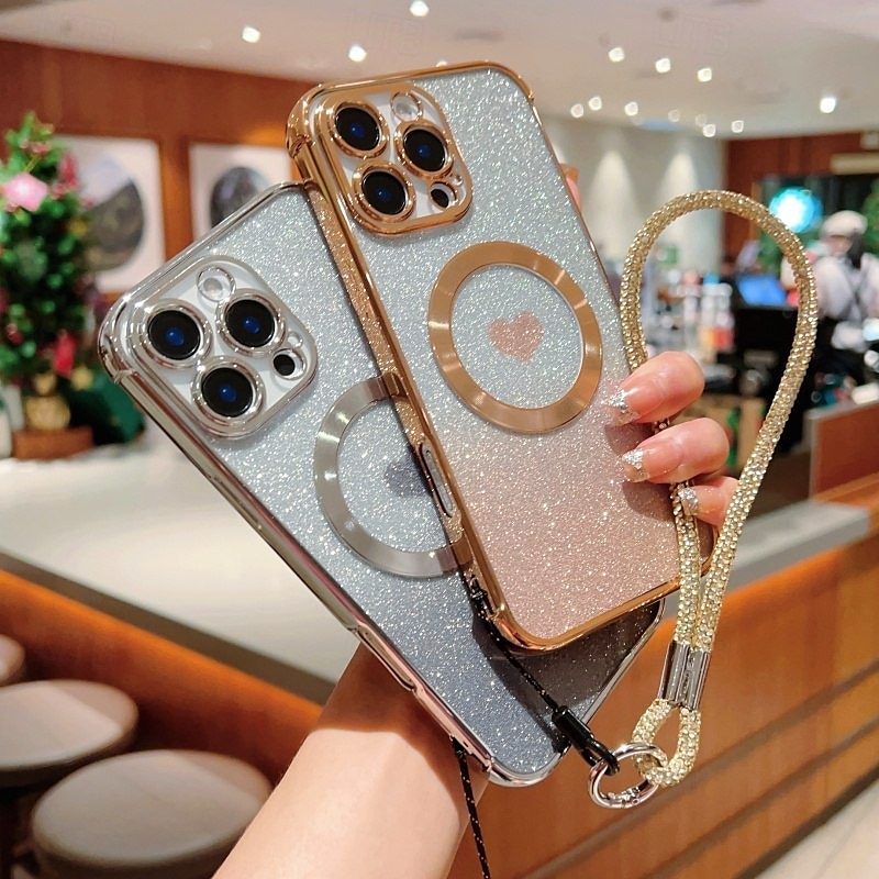 هاتف غطاء من أجل iPhone 17 Pro Max 17 Air 16 15 14 Pro Max Plus 16e 13 12 Pro Max غطاء خلفي مغناطيس دعم الشحن اللاسلكي مع رباط المعصم مكتب  /  الأعمال TPU الطلاء 2025 - $14.99 –P5