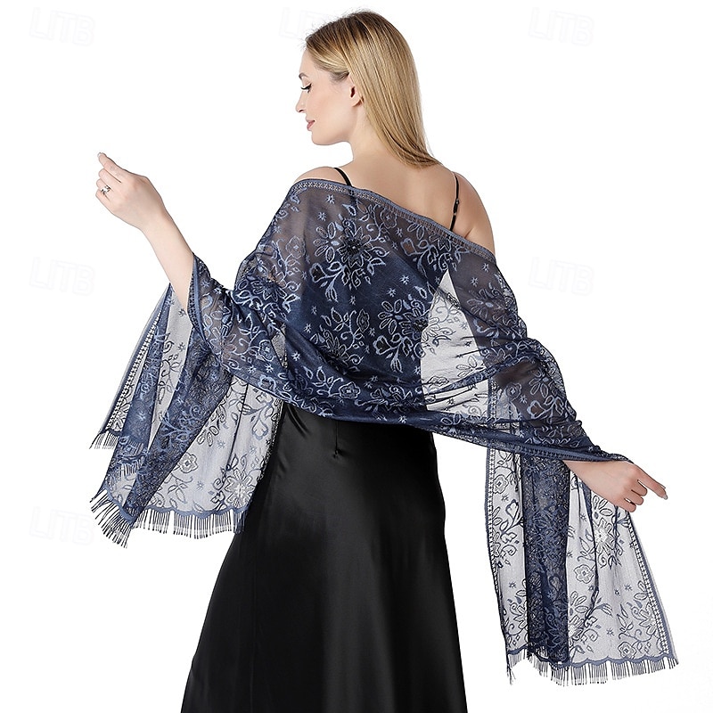 Retró Ordító 20-as évek 1920-as évek sál Wrap Kendők A nagy Gatsby Flapper lány Rojt Tömör szín Női Farsang Esküvő Estély Álarcos mulatság Felnőttek Kendő 2025 - $10.99 –P1