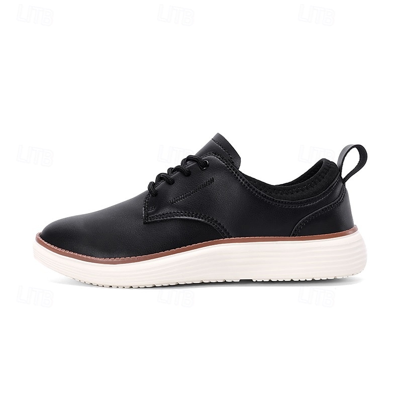Men's Navy Blue Leather Oxford Shoes – Classic Lace-Up Dress Shoes for Business & Formal Events 2025 - $32.99 –P6