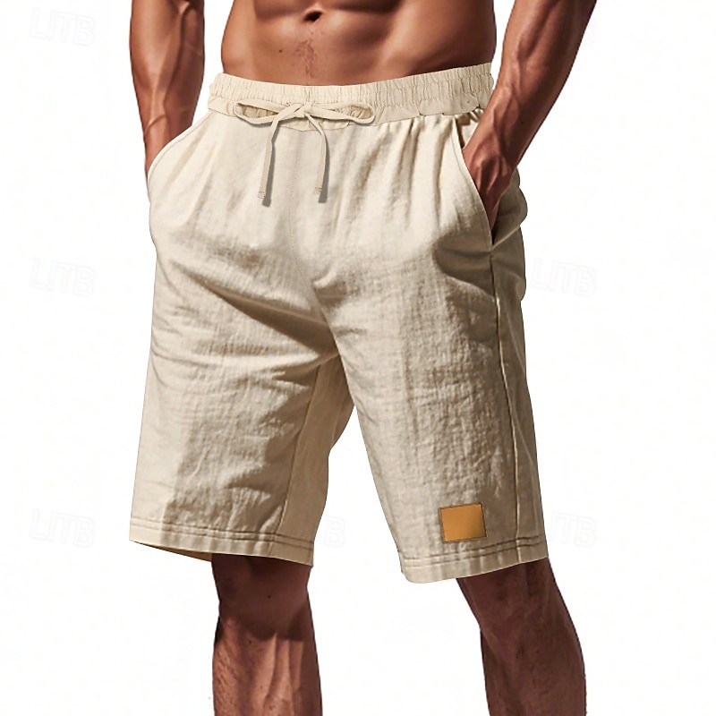 Per uomo Shorts Shorts di Lino Pantaloncini Estivi Shorts da Spiaggia Coulisse Elastico in vita Gamba Dritta Semplice Comodità Traspirante Lunghezza al ginocchio All'aperto Quotidiano Ferie Moda del 2025 a $18.99 –P12