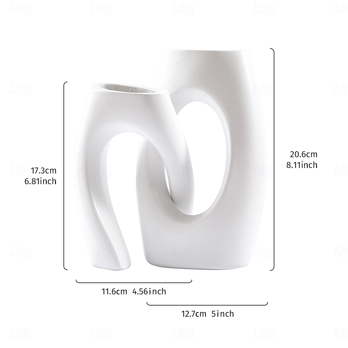 Abstract Couple Vase Set – Black, White, Beige Resin Cross-Shape Vases, Minimalist Table Centerpiece for Wedding, Party, Floral Arrangements, Dinner Decor, Home Flower Display, and Hydroponic Plant Holder 2025 - $30.99 –P8