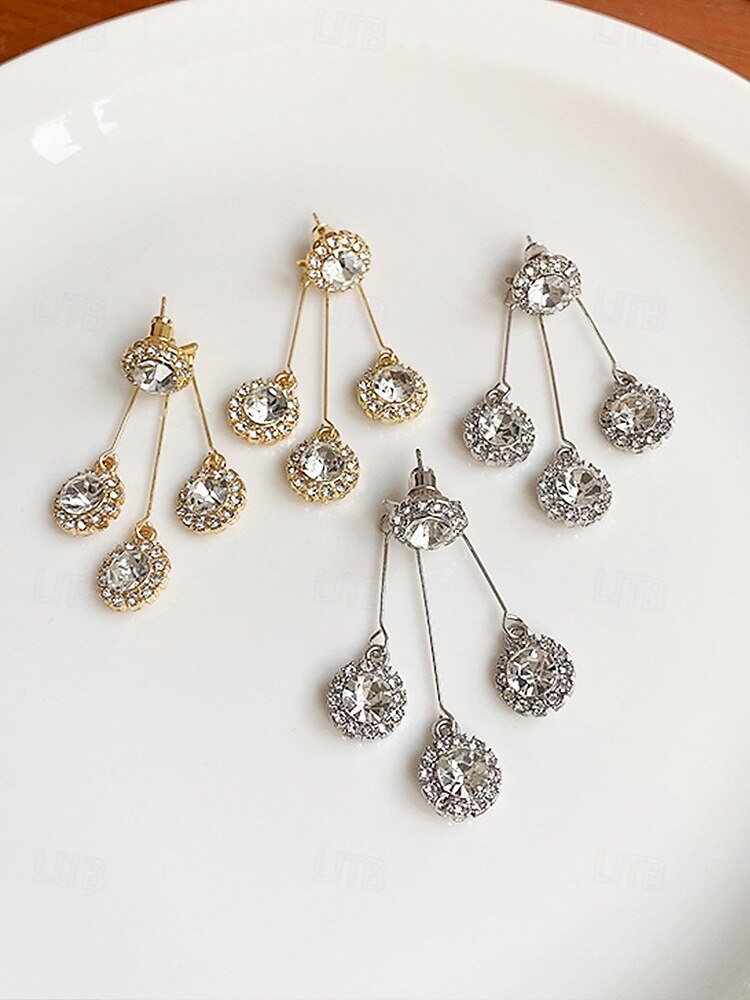 Elegant Crystal Dangle Earrings for Women – Sparkling Rhinestone Drop Earrings, Stylish Jewelry for Parties, Weddings and Special Occasions 2025 - $9.99 –P5