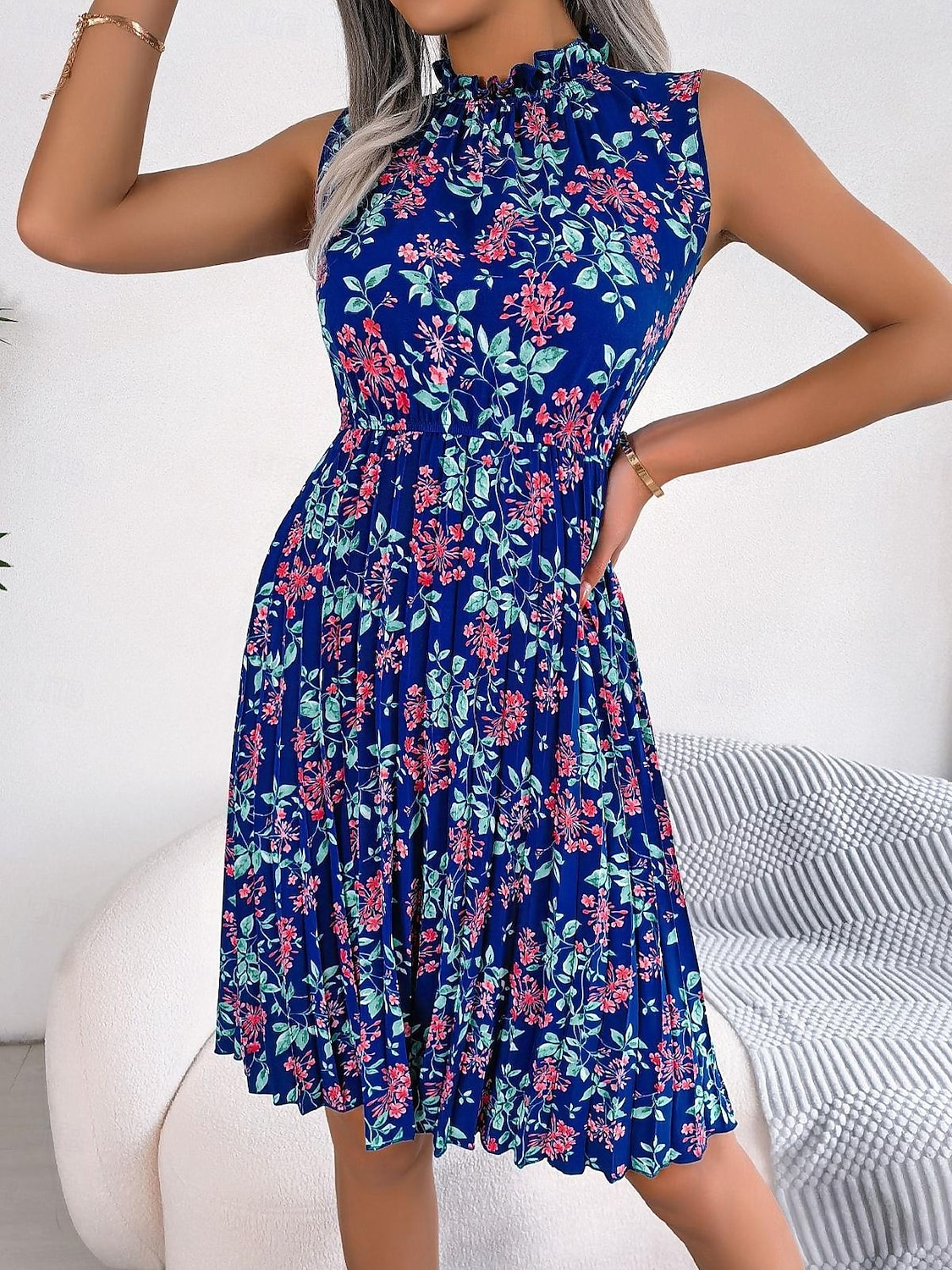 Ramadán Női Szabályos Midi ruha Boho elegáns ruhák Boho ruha Rakott ruha Vállon kívüli ruha Csehország Stílusos Szexi Ujjatlan Vakáció Parti Születésnap Karcsúsított Virágos Grafika Ujjatlan 2025 - $25.99 –P9