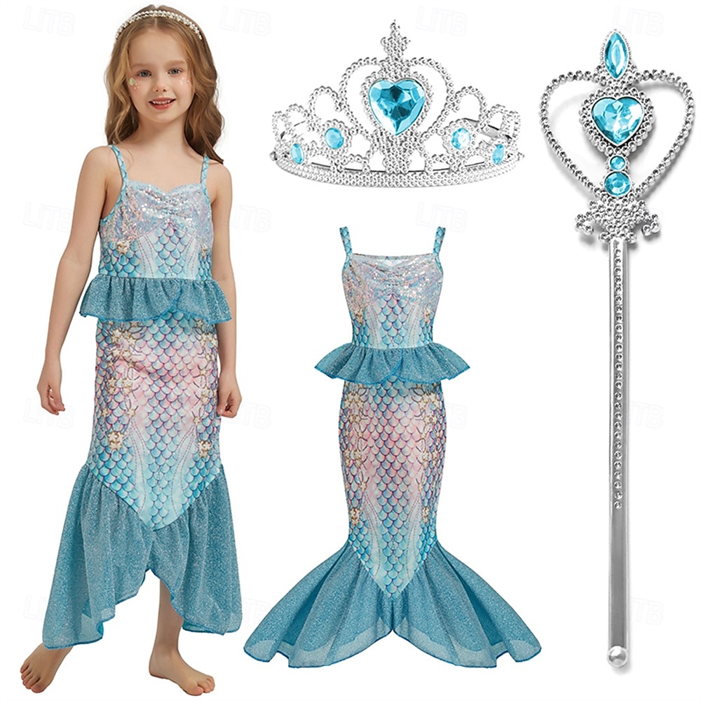 The Little Mermaid Little Mermaid Princess Mermaid Dress Theme Party Costume Cosplay Movie Cosplay for Girls' Kid's Carnival Masquerade Party Holiday 2025 - $30.99 –P3